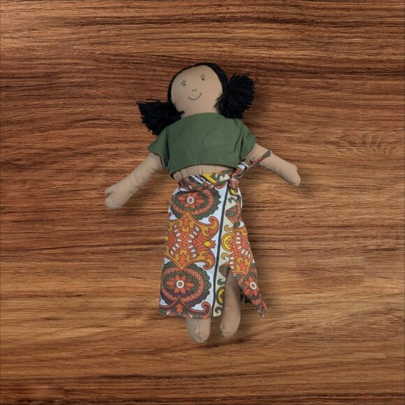 Vintage Pier 1 Imports Africa Doll 16” Cloth Fabric Global Child toy - Picture 3 of 7